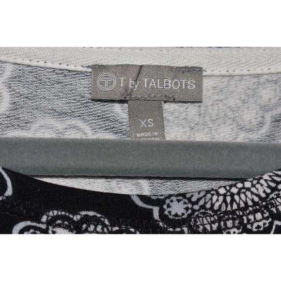 T BY TALBOTS NEW $79 Black Geometric Print Sleeveless Shift Dress‎ XS - Picture 3 of 3